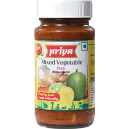 Priya Pickle - Mix Vegetable Without Garlic 300g