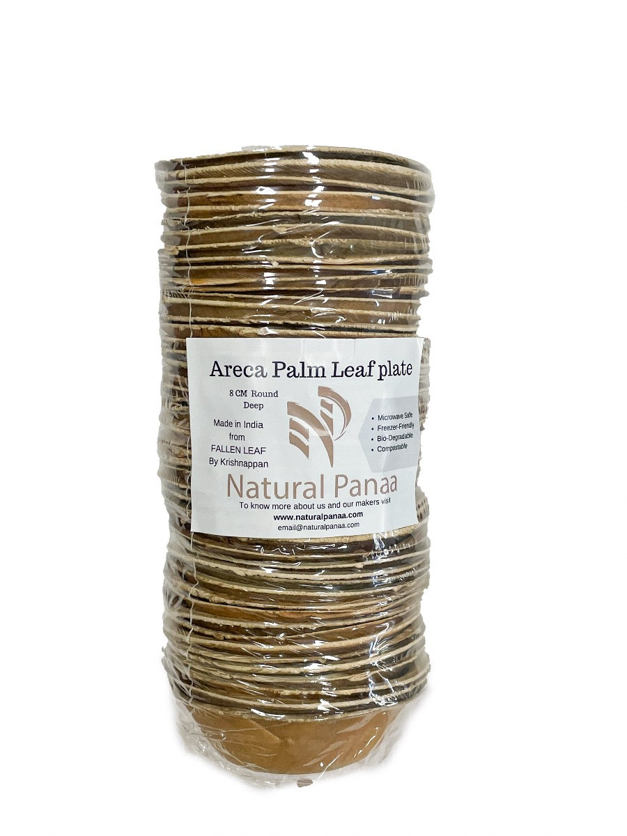 Leaf Plate 8cm Round Deep (50 pcs)