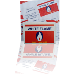 White Flame Safety Match Box 10pk