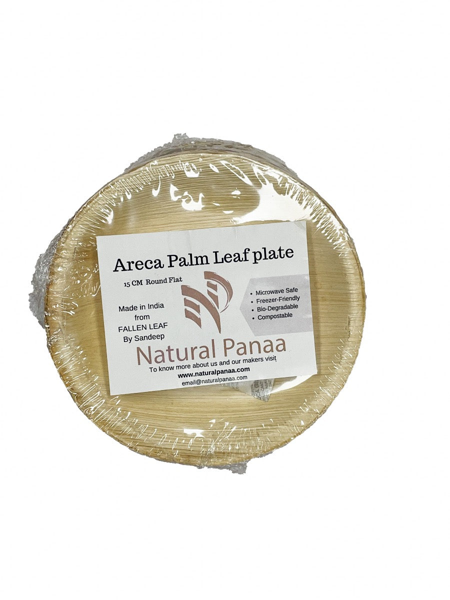 Leaf Plate 15cm Round Flat (25 pcs)