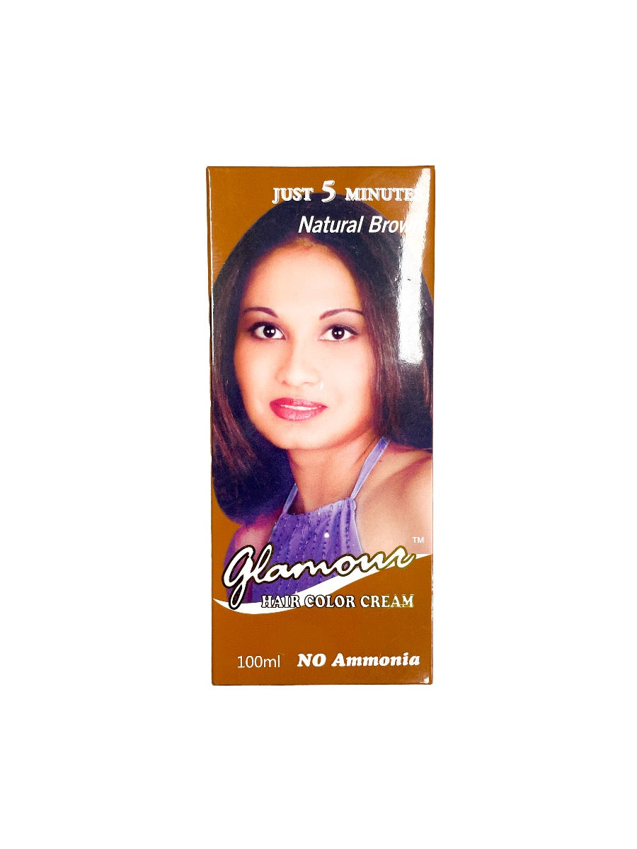 Glamour Hair Colour Cream 100ml (Natural Brown)