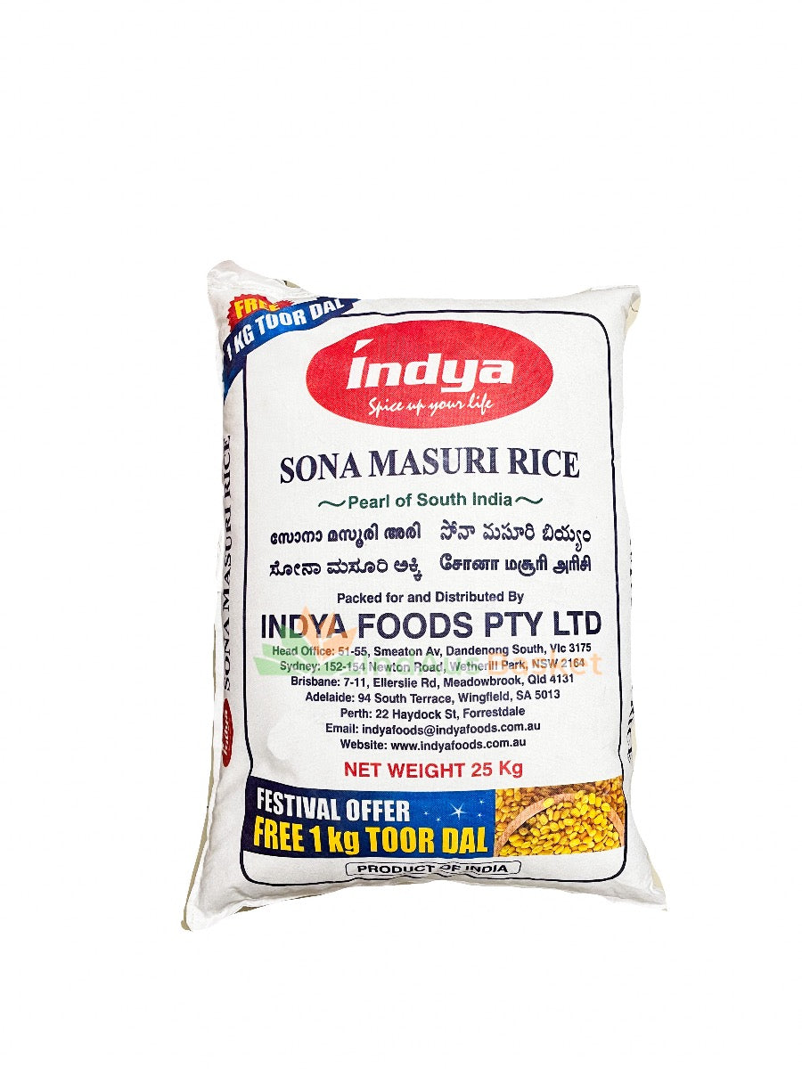 Indya Sona Masoori Rice 25kg