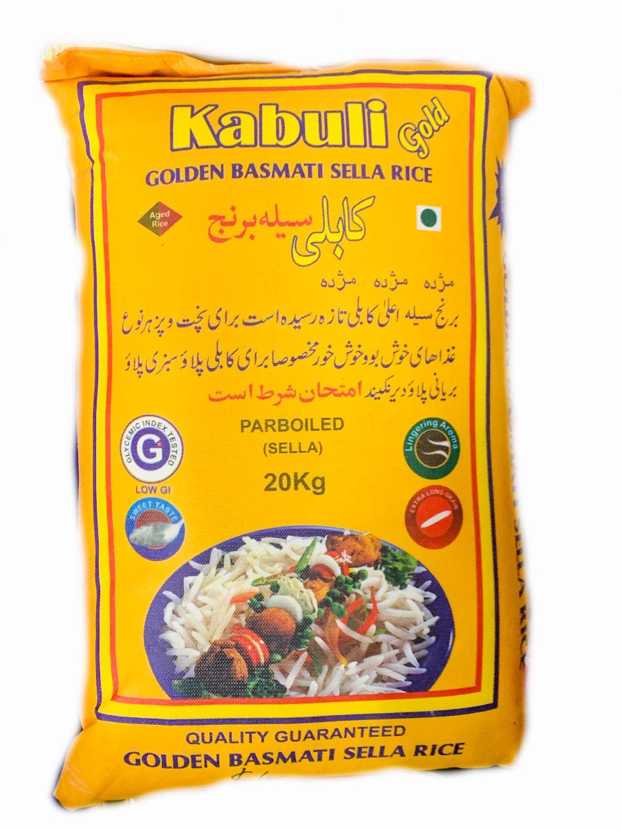 Kabuli Golden Basmati Sella Rice 20kg