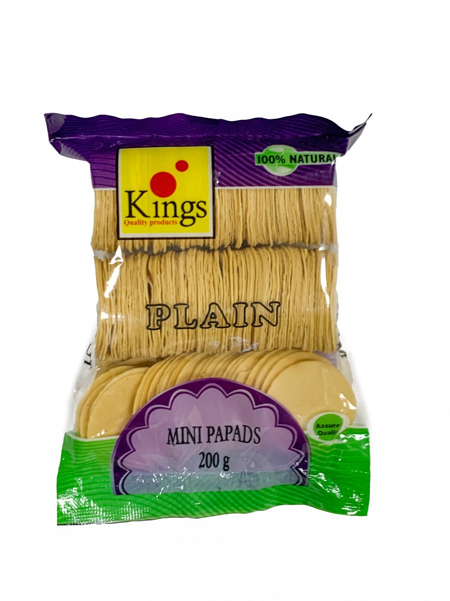 Kings Plain Mini Papads 200g
