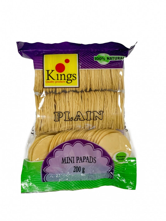 Kings Plain Mini Papads 200g